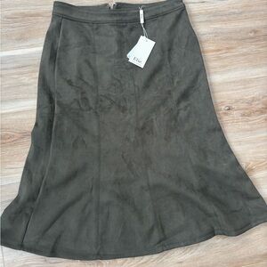 Elie Tahari Dark Green A-Line Skirt
